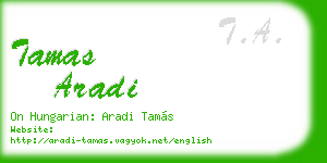 tamas aradi business card
