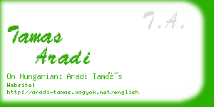 tamas aradi business card